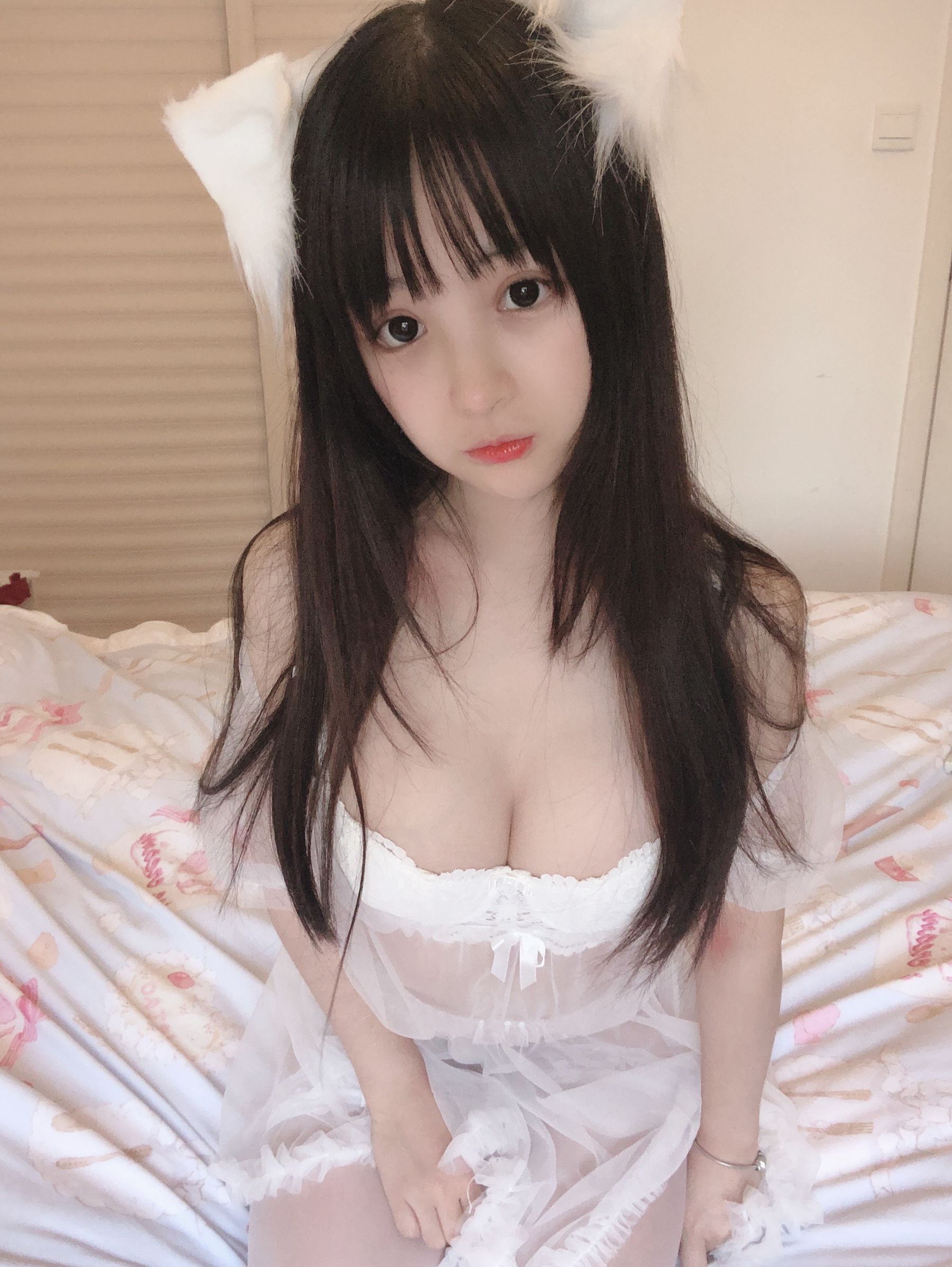 [Cosplay]桜井宁宁–小白猫蕾丝内衣插图9